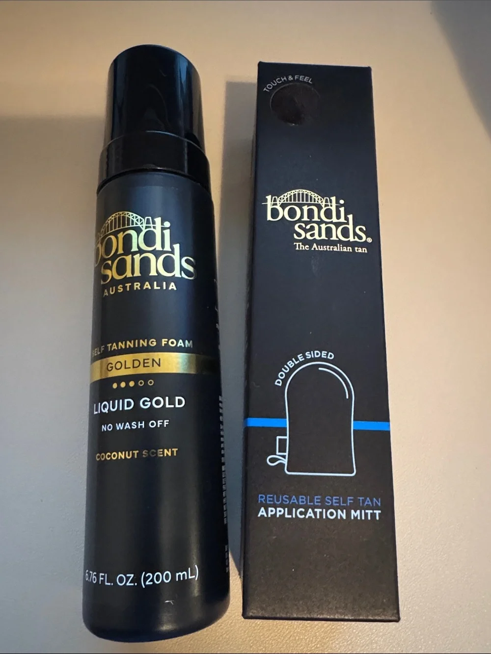 Bondi Sands Liquid Gold Self Tanning Foam and Mitt Set- Golden